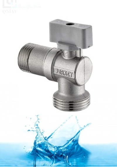 Qniay Mini Ekonomik Küresel Çamaşır Makinesi Musluğu Döküm 1/2 Gri
