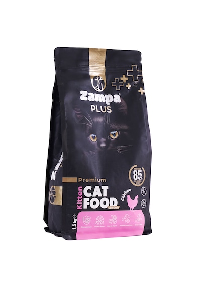 Zampa Plus Premium Tavuk Etli Yavru Kediler İçin Kuru Mama 1500 G
