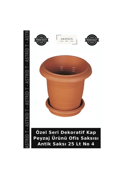 Özel Seri Dekoratif Kap Peyzaj Ürünü Ofis Saksısı Antik Saksı 25 Lt No 4