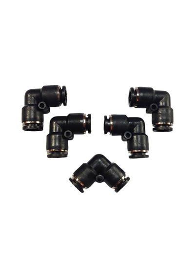 8mm Dirsek Hava Jakı - Pnömatik Jak - Hortum Jakı - Ekleme Jakı 5'li Set