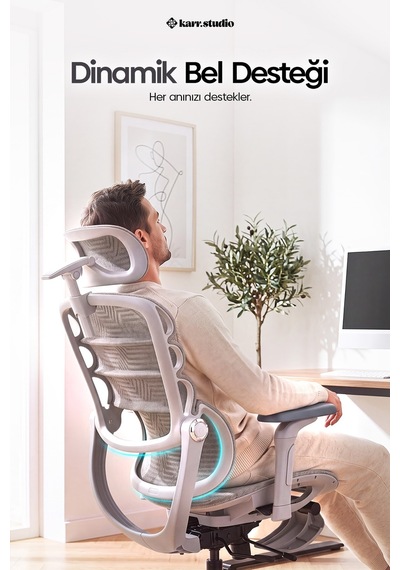 Rosso Ergonomik Çalışma Koltuğu - Beyaz