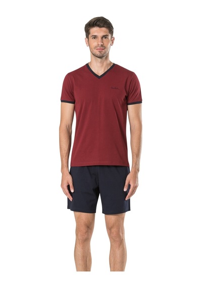 Pierre Cardin 5595 Erkek Çeyizlik 5'li Rob Pijama Takım-bordo Bordo