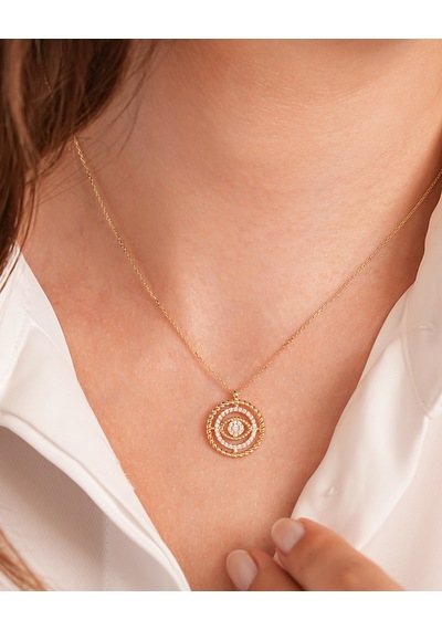 Debora Jewelry 14 Ayar Altın Zirkon Taşlı Kolye