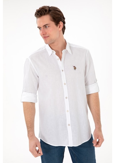 U.S. Polo Assn. Us. Polo Assn. Erkek Gömlek 50297868-vr013 Beyaz