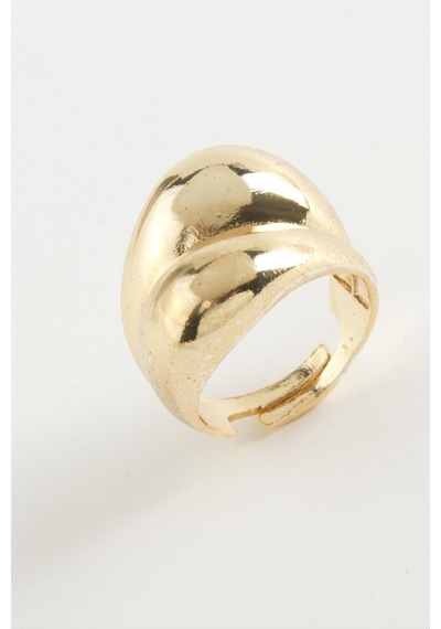 Oval - 293 - - Glblseme - Metal Yüzük-sarı