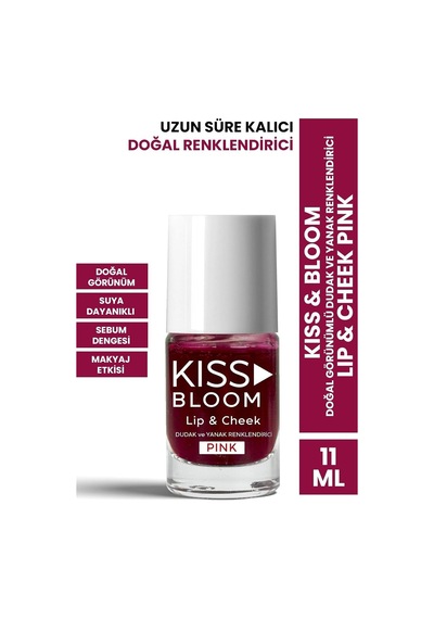 Lexroo Kıss & Bloom Doğal Görünümlü Dudak Ve Yanak Renklendirici Lip & Cheek Pink 11 Ml