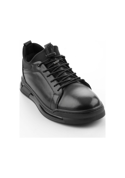 Bambi Siyah Hakiki Deri Erkek Sneaker E01080228543 Siyah