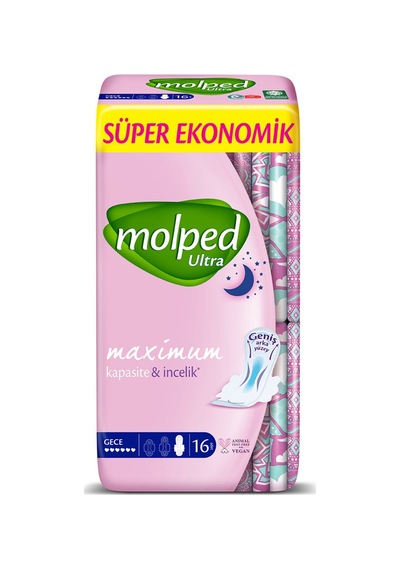 Molped Ultra Gece Hijyenik Ped 16'li - 5 Adet Tarı