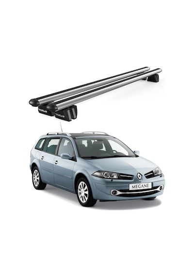 Pençe Renault Megane Sw 2002-2009 Uyumlu Gri Ara Atkı Port Bagaj Tavan Barı