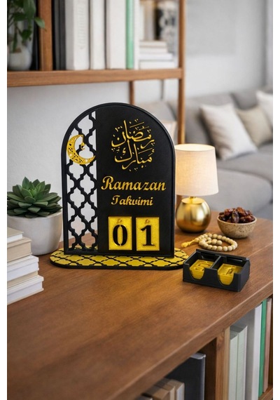 Ramazan Takvimi Dekoratif Masaüstü Ev Dekorasyonu Hediye Alternatifi Dekoratif Obje