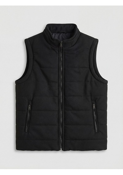 Lc Waikiki Lc Waıkıkı Siyah Slim Fit Dik Yaka Erkek Yelek