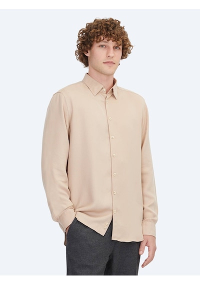 Kip Somon Regular Fit Dokuma Casual Gömlek Somon