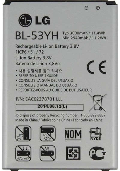 LG Uyumlu G3 Stylus D693 (Bl-53yh) Batarya Pil 3000 mAh