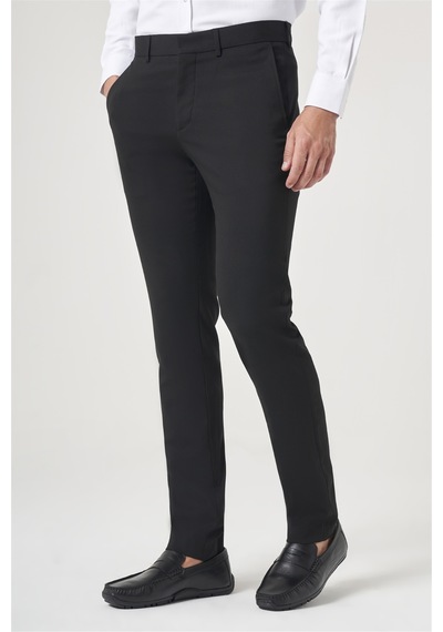 İmza Siyah Yan Cep Slim Fit Esnek Chino Pantolon 1003260154