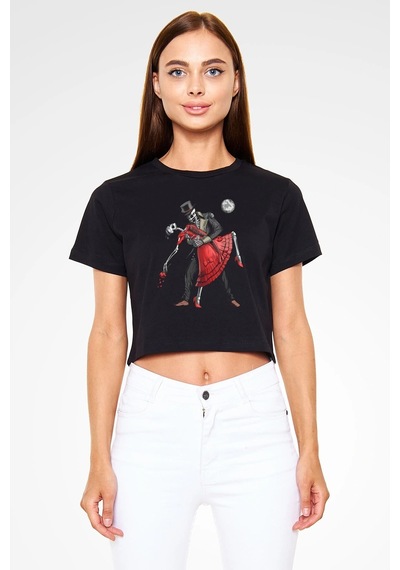 Startmore Adrift Tango Siyah Crop Top T-shirt Siyah
