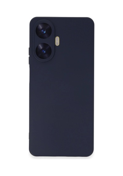 Realme C55 Kılıf Nano İçi Kadife Silikon - Mor Düz Renkli