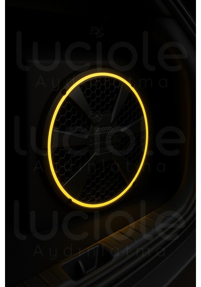 Onerous 30 Cm Rgb Led Hoparlör Kapağı, Uzaktan Kumandalı Çok Renkli