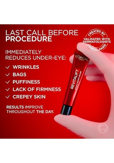L'oreal Parıs Revitalift Lazer Eyebag Instant Eraser Göz Altı Torba Görünümüne Karşı Etkili Göz Kremi 15ml