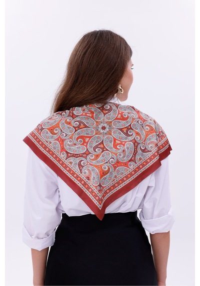 Doğu Esintisi Model Fular Bandana Şal Estascarf 70x70 Cm Renkli