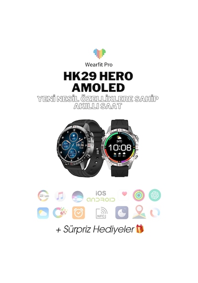 Wearfitpro Hk29 Hero Amoled Gpt Nfc Sesli Asistan Gps Sağlık Spor Yeni Nesil Tüm Özelliklere Sahip Akıllı Saat Wearfitpro Hk29 Hero Amoled Gpt Nfc Sesli Asistan Gps Sağlık Spor Yeni Nesil Tüm Özelliklere Sahip Akıllı Saat