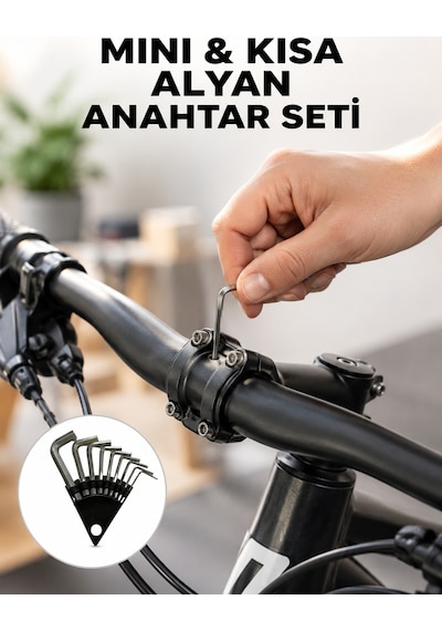 9 Parça Kısa Tip Alyan Seti Isıl İşlemli Profesyonel Kullanım Yeni Nesil - Lisinya