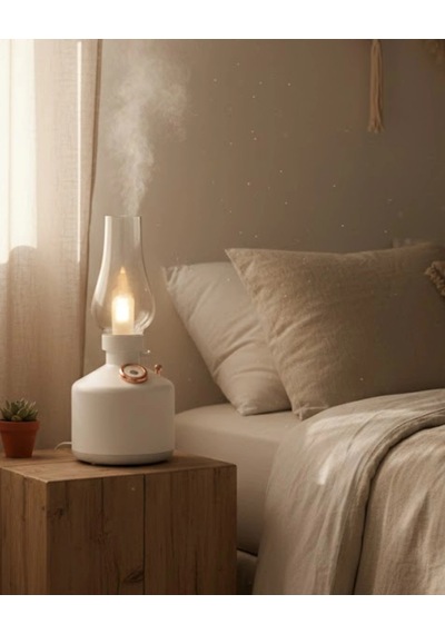 Mey İthalat Vintage Dekoratif Gaz Lambası Görünümlü Aromaterapi Difüzör 1200 Mah Usb Şarjlı