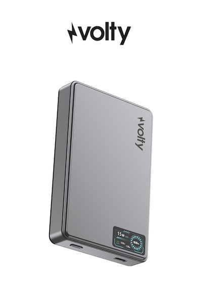 Magsafe Powerbank 10000 Mah 15w Kablosuz, 20w Pd Hızlı Şarj, Dijital Ekran, 192g V0601002 Gri