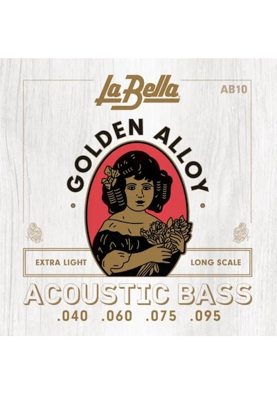La Bella Ab10 Akustik Bas Gitar Teli 40-95 Altın Alaşım Sıcak Akustik Ton
