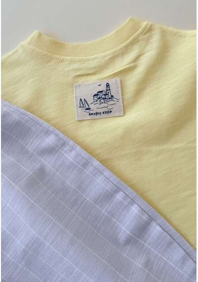 Cigit Oversize T-shirt Takım 2-10 Yaş Sarı