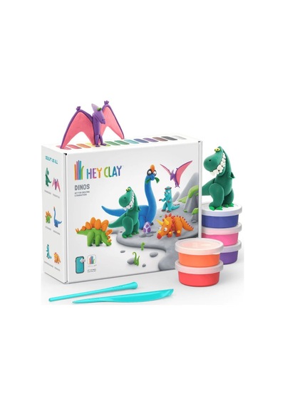 Hey Clay Yaratıcı Kil Seti - Dinos Çok  Renkli