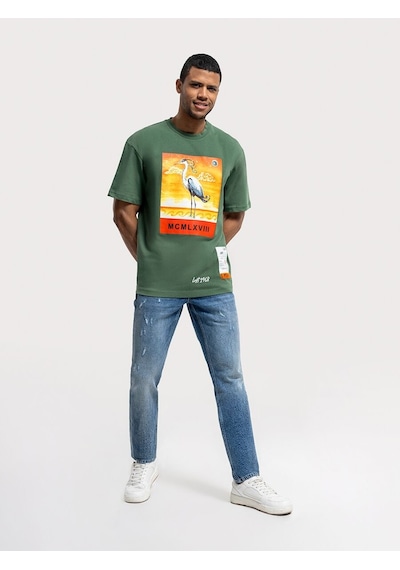 LOFT Loose Fit Erkek Tshirt K.kol Lf2036532 Q1.v1 Yeşil
