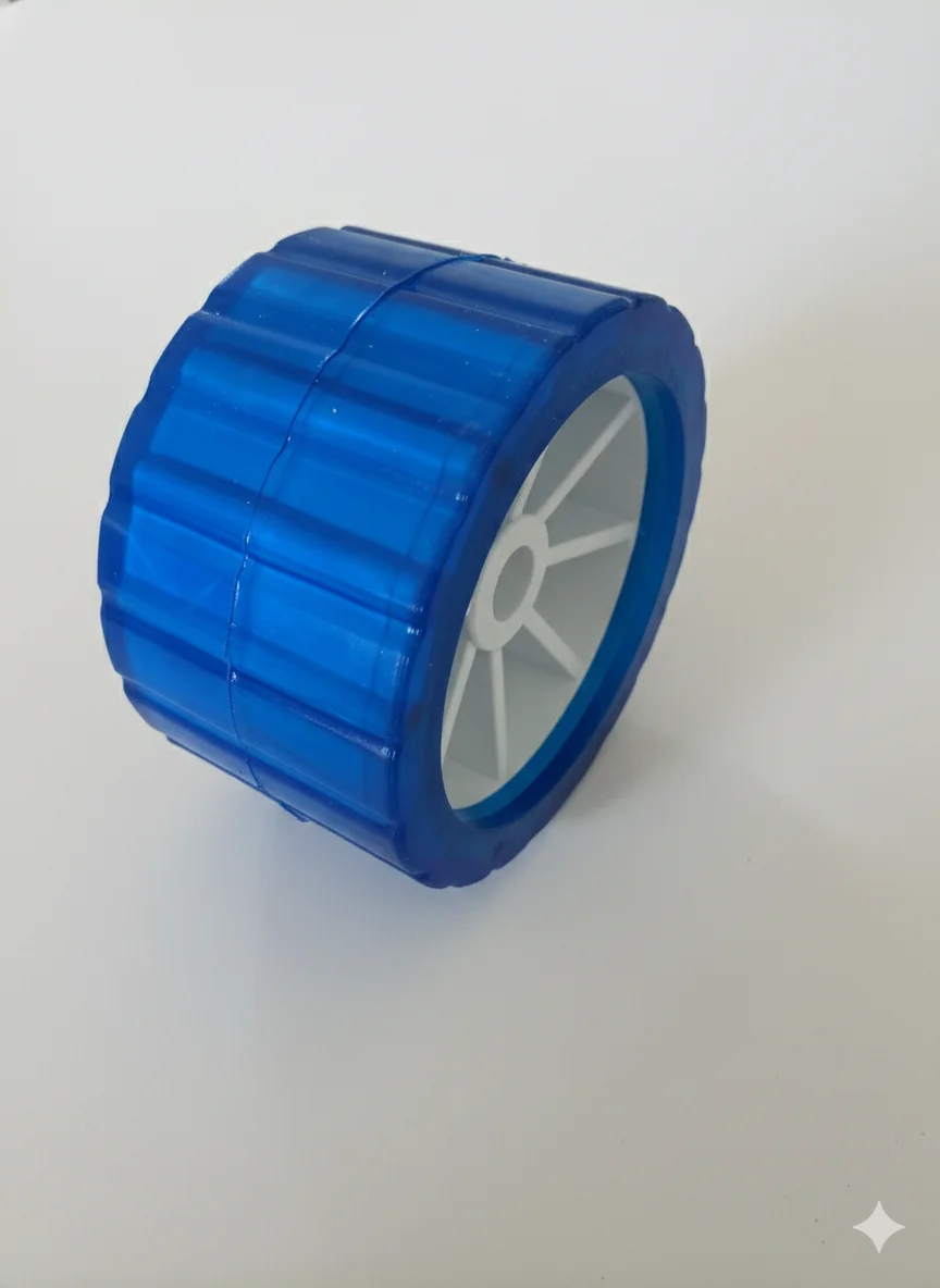 Tekne Römorku Yan Makara Takozu Şeffaf Elastomer Mavi