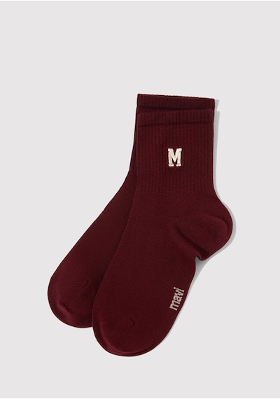 Mavi - Bordo Soket Çorap 1913541-30840 Bordo