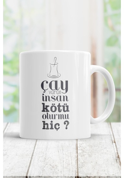 Çay Veren Insan Kötü Olur Mu Hiç Kupa Bardak Beyaz