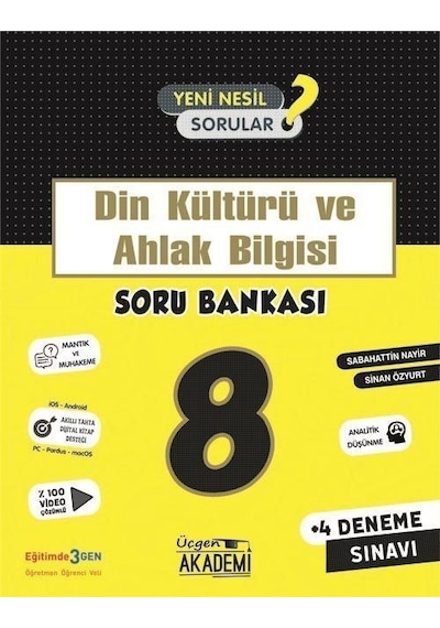8.Sınıf LGS Din Kültürü ve Ahlak Bilgisi Soru Bankası- Üçgen Akademi