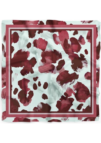 Bordo Fırça Darbeleri Desen Bandana/fular Çok Renkli
