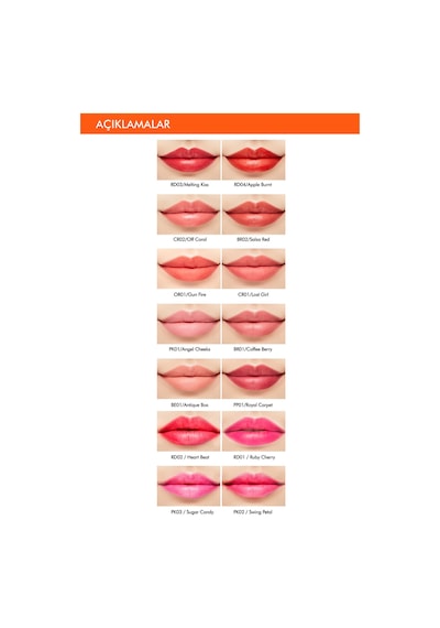 Missha Silky Lasting Lip Pencil İpeksi Dokuda Kalıcı Dudak Kalemi BR02/Salsa Red