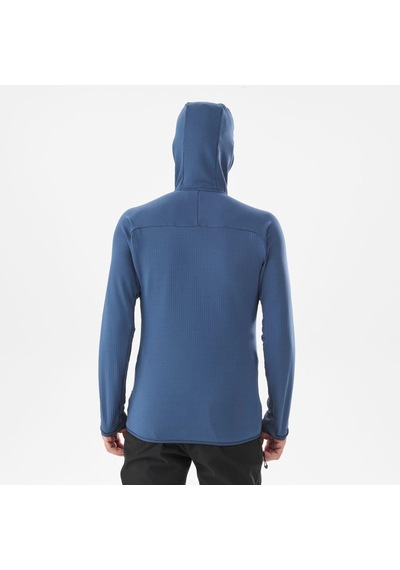 Millet Fusıon Grıd H Erkek Kapşonlu Polar Ceket Tam Fermuarlı Mıv9024 Mıv.n0395 Mavi