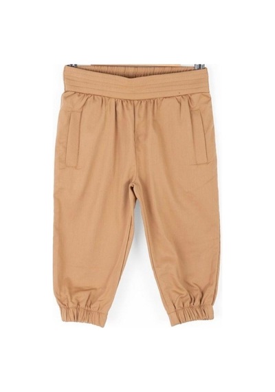 Nk Kids Kız Bebek Beli Paçası Lastikli Kumaş Pantolon-13838 Kahverengi
