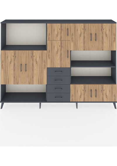 Arges Dolap 9 Raflı 4 Çekmeceli 8 Kapaklı 220x30x163 Antrasit-çam/antrasit Atlas Çam/antrasıt - Antrasıt Arges Dolap 9 Raflı 4 Çekmeceli 8 Kapaklı 220x30x163 Antrasit-çam/antrasit Atlas Çam/antrasıt - Antrasıt