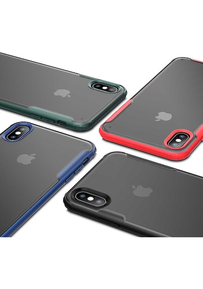Apple Uyumlu iPhone X Kılıf Zore Volks Kapak Lacivert