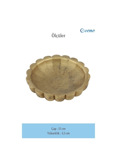 Dekoratif Kase Takı Kutusu Yüzük Kolye Kutusu Mum Tabağı Takı Organizer Çiçek Model - Altın Eskitme
