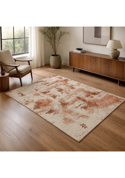 Kartela Halı Nivo Halı Kaymaz Taban Makinede Yıkanabilir Halı Bakır - 100 X 150 Cm
