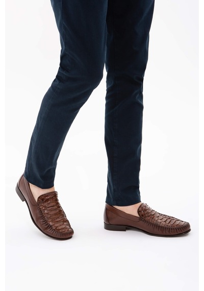Tamer Tanca Erkek Hakiki Deri Taba Loafer Ayakkabı 537 3089 Erk Ayk Y22 Taba Yln/taba Akd Taba