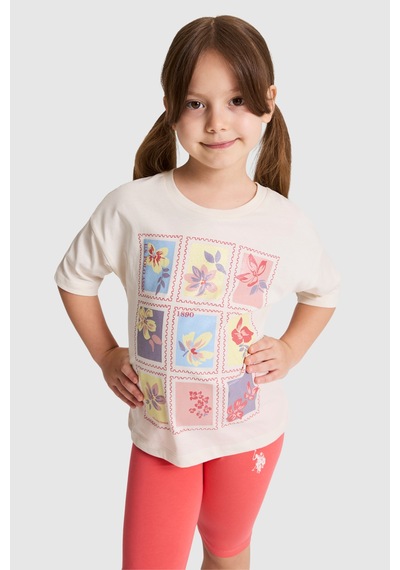 U.S. Polo Assn. U.s. Polo Assn. Kız Çocuk Ekru Pijama Takım 50326618-vr019 Ecru