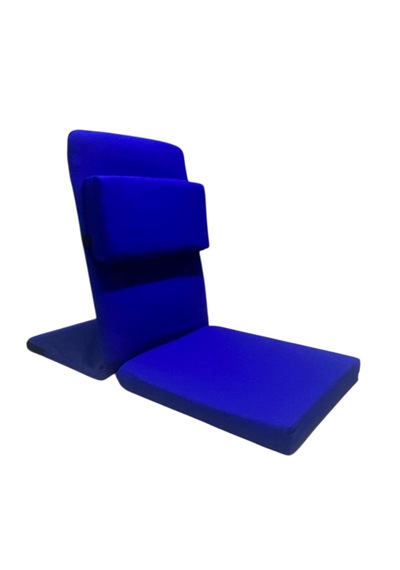 Ekstra Destek Yastıklı Yoga, Nefes, Meditasyon Sandalyesi Backjack Xl Su Ve Leke İticili Duck Kumaş Saks Mavi