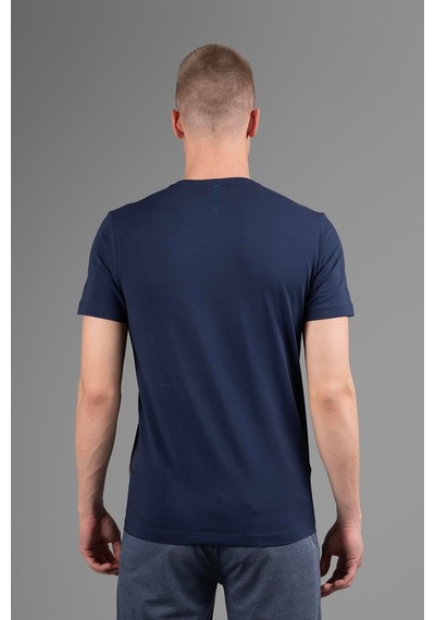 Maraton Regular Erkek Bisiklet Yaka Açık Lacivert T-shirt Lacivert
