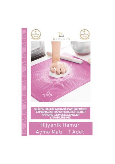 Hamurmatı Silikon Silpat Şeker Hamuru Hazırlama Örtüsü Kaymaz Ölçülü Yapışmaz 50x40cm Hamur Açma Ma Çok Renkli