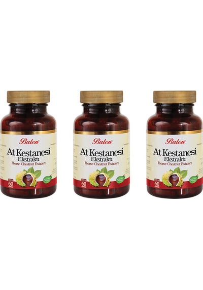 Balen At Kestanesi Ekstraktı 375 Mg 60 Kapsül 3 Adet