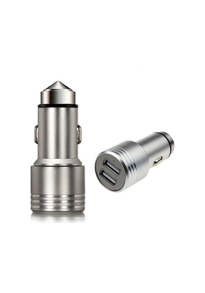Araç Çakmaklık Telefon Şarjı 2 Port Usb Metal 5V 3.1A Şarj Cihazı